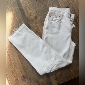 RAILS Atwater Blanche Distressed Slouchy Straight